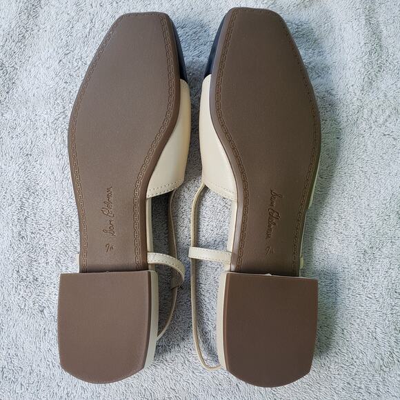 Sam Edelman Kara Slingback Womens 7.5 Beige Black Chiccore Old Money Style - Picture 5 of 8